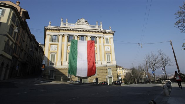 Bergamo je jednm z nejvce zasaench mst v Itlii. (16. bezna 2020)