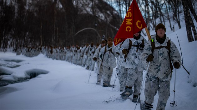 Americk nmon pchota na cvien Cold Response v Norsku