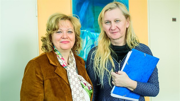 Ředitelka Krajské hygienické stanice ve Zlíně Eva Sedláčková a ředitelka protiepidemického oddělení Jana Hošková.