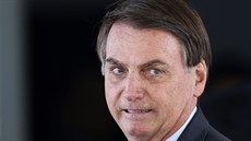 Brazilský prezident Jair Bolsonaro na tiskové konferenci s vojenskými veliteli...