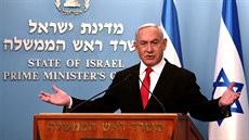 Izraelský premiér Benjamin Netanjahu oznamuje zavření restauračních a zábavních...