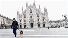Msto duch. Italský Milán je kvli koronaviru tém vylidnný. (10. bezna...