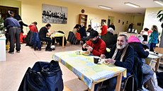 Snímek z noclehárny pro brnnské bezdomovce v Bratislavské ulici z letoního...