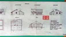 Plány montovaných domků, které na okraji Jihlavy nechal postavit podnik...