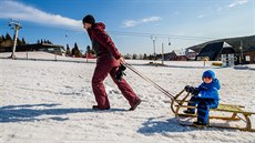 Krkonoská Malá Úpa krátce po uvalení karantény na celou R (16.3.2020).