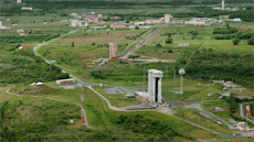 Startovací rampa a zázemí pro rakety Vega na kosmodromu Kourou ve Francouzské...