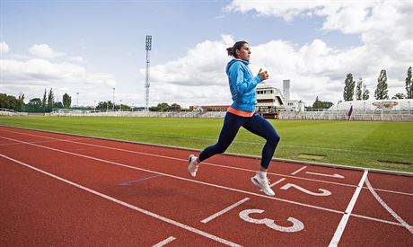 Zuzana Hejnová pi tréninku ped svtovým ampionátem v Dauhá.