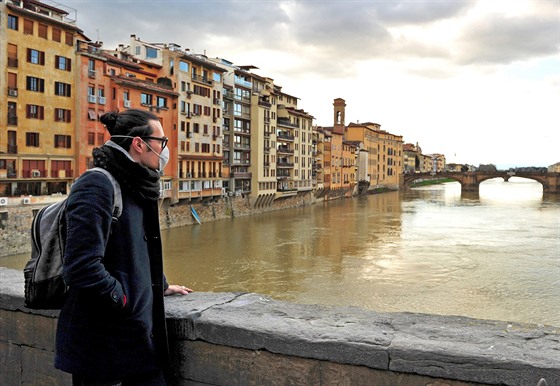 Turistické zajímavosti, jako je Palazzo Vecchio, jsou bhem karantény tém...