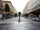 Liduprázdné ulice italské Katánie (21. bezna 2020)