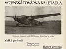 Reklamy leteckých výrobc, eskoslovensko, 1918 a 1939