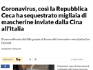 Text v italském deníku o omylu se zabavenými roukami