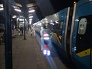 Manévry na plzeňském hlavním vlakovém nádraží kvůli jedné cestující, která v...