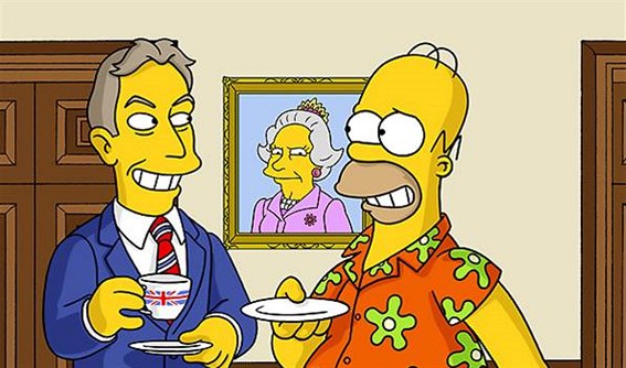 Simpsonovi - Homer a Tony Blair - Seriál Simpsonovi (15. řada) - Homer a Tony Blair