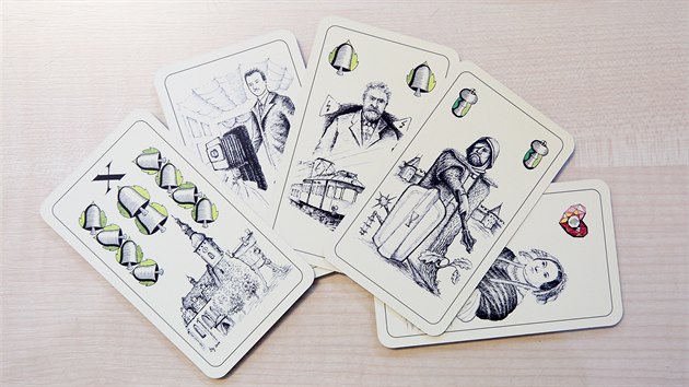 Na kart�ch jsou vyobrazeny slavn� osobnosti T�bora.