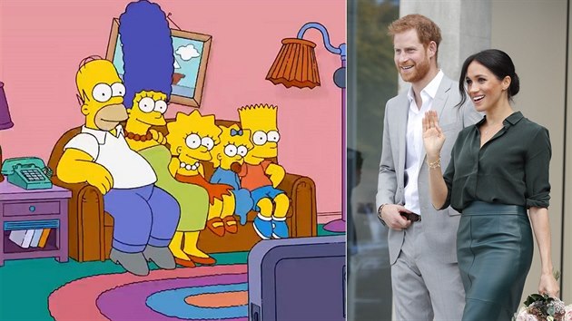 Simpsonovi a princ Harry a vvodkyn Meghan
