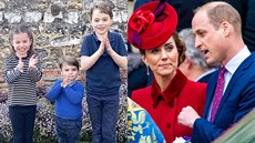 Sourozenci princezna Charlotte, princové Louis a George a jejich rodie,...