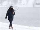 Nečekaný návrat zimy překvapil i obyvatele Jablonce nad Nisou. (31. března 2020)
