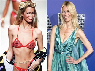 Claudia Schifferová v letech 1994 a 2019