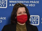 Ministryn práce a sociálních vcí Jana Maláová vystoupila v Praze na tiskové...
