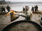 Rybi ze Tech Studn na Vysoin o vkendu vylovili rybnk Sykovec. (5. dubna...