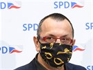 Nový len poslaneckého klubu SPD Jaroslav Foldyna na tiskové konferenci strany...