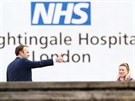Britský ministr zdravotnictví Matt Hancock na slavnostním otevení NHS...
