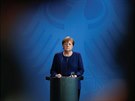 Nmecká kancléka Angela Merkelová hovoí o situaci íení koronaviru. (6....