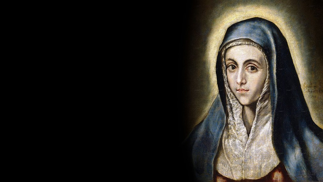 Panna Marie (Mater Dolorosa) na slavném oleji El Greca z roku 1597. Dnes se...