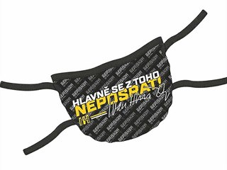 Ochranná rouška, kterou nabízí hokejový klub Verva Litvínov.