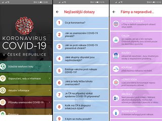 Mobilní aplikace Koronavirus COVID-19