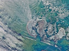 The North Caspian Sea is pictured in this image from April 2016. Scientists...
