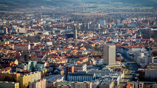 esk Budjovice pohledem z balnu