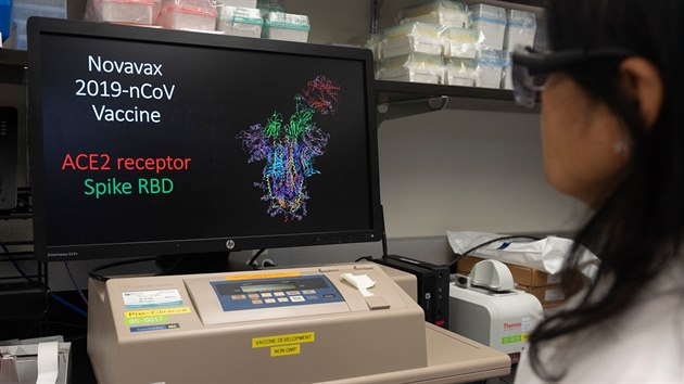 Laborato Novavax v Rockville v americkm stt Maryland se pokou najt vakcnu na koronavirus. (20. bezna 2020)