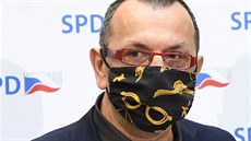 Nový len poslaneckého klubu SPD Jaroslav Foldyna na tiskové konferenci strany...