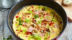 Omeleta se unkou a zeleninou