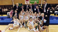 Basketbalistky Gambrinusu Brno slaví triumf v Eurolize.