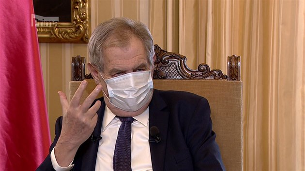 Prezident Milo� Zeman v diskusním po�adu TV Prima Partie odvysílaném 12. dubna...