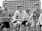 eskosloventí cyklisté (zprava) Antonín Bartoníek, Duan Zeman, Milo...