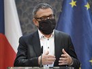 Ministr kultury Lubomír Zaorálek (SSD) hovoí v Praze na tiskové konferenci po...