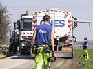 Opravy silnice tetí tídy mezi Vilanticemi a Dubencem na Trutnovsku. (8. 4....