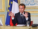 Francouzský prezident Emmanuel Macron (8. dubna 2020)