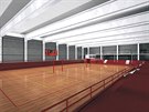Takto m� podle vizualizace vypadat nov� sportovn� centrum v T�bo�e uvnit�.