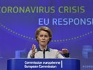 Pedsedkyn Evropské komise Ursula von der Leyenová na tiskové konferenci o...