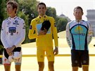 Alberto Contador (uprosted) vítzí na Tour de France 2009, vlevo je druhý Andy...