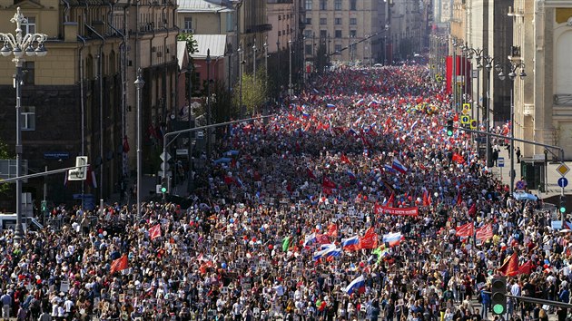 Oslavy konce druhho svtov vlky na Rudm nmst v Moskv.(9. kvtna 2019)