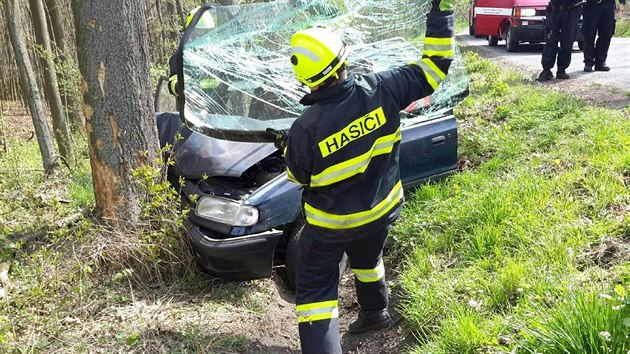 Dopravn nehoda u Vraclavi.