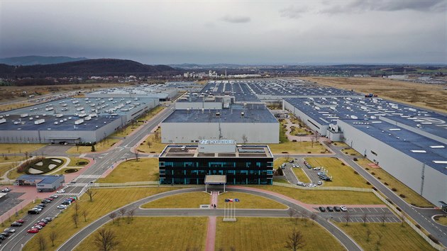 Automobilka Hyundai Motor v Nošovicích. (14. dubna 2020)