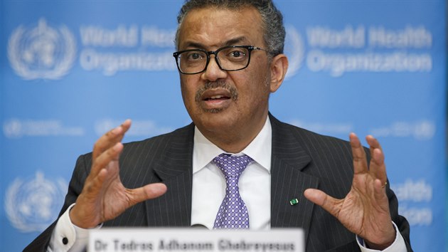 f WHO Tedros Adhanom Ghebreyesus v sdle organizace v enev ve vcarsku (9. bezna 2020).