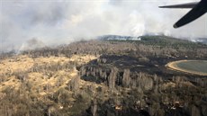 Více ne týden bojovali ukrajintí hasii s rozsáhlým lesním poárem nedaleko...