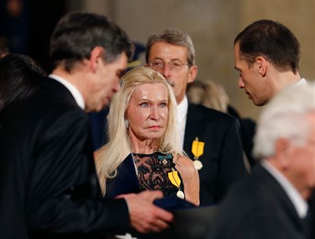Jitka Frantová Pelikánová bhem ceremoniálu na Praském hrad (28. íjna 2015)